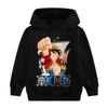 2026 One Piece Autunno Inverno Nuovo One Piece Luffy Felpa con Cappuccio Anime Ragazzi Ragazze Felpa con Cappuccio Felpa Stampa Casuale Cartone Animato Top per Bambini