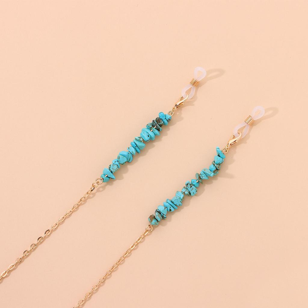 Europe, America, fashion and simple temperament popular turquoise glasses chain, personalized versatile metal glasses accessories