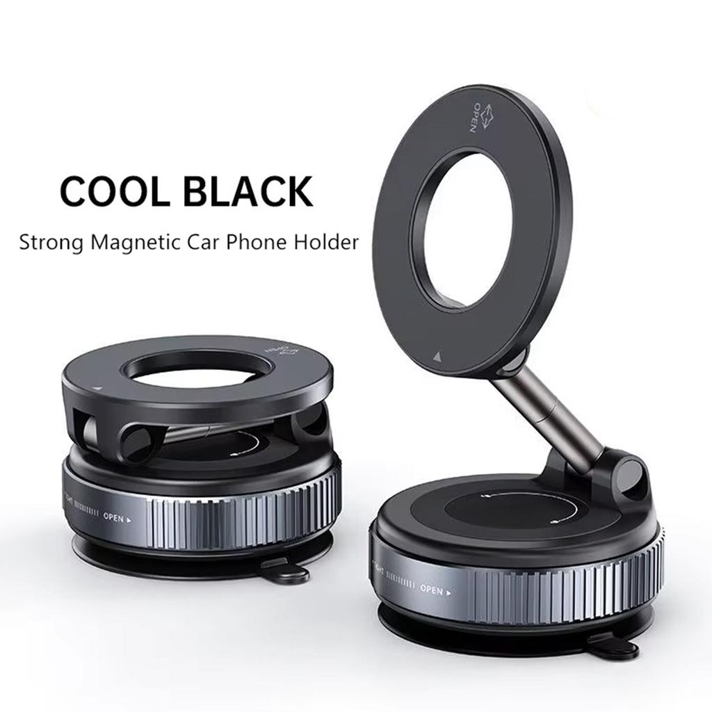Car Phone Holder Strong Magnetic Car Phone Mount 360° Foldable Vacuum Magnetic Phone Holder For GPS All Smartphones For Car Desk