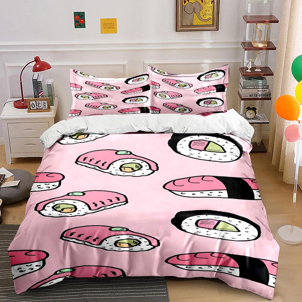 

Sushi rolls and nigiri. Bedding sets Duvet cover sets Duvet covers Pillowcases(1 * Duvet Cover 2 * Pillowcases, without duvet insert) 135x200cm