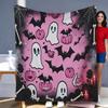 Of Comfortable Ghost And Pumpkin Print Blanket - Soft And Lightweight, Suitable for Sofas, Recliners, Beds, Offices, Camping, And Travel - All Seasons