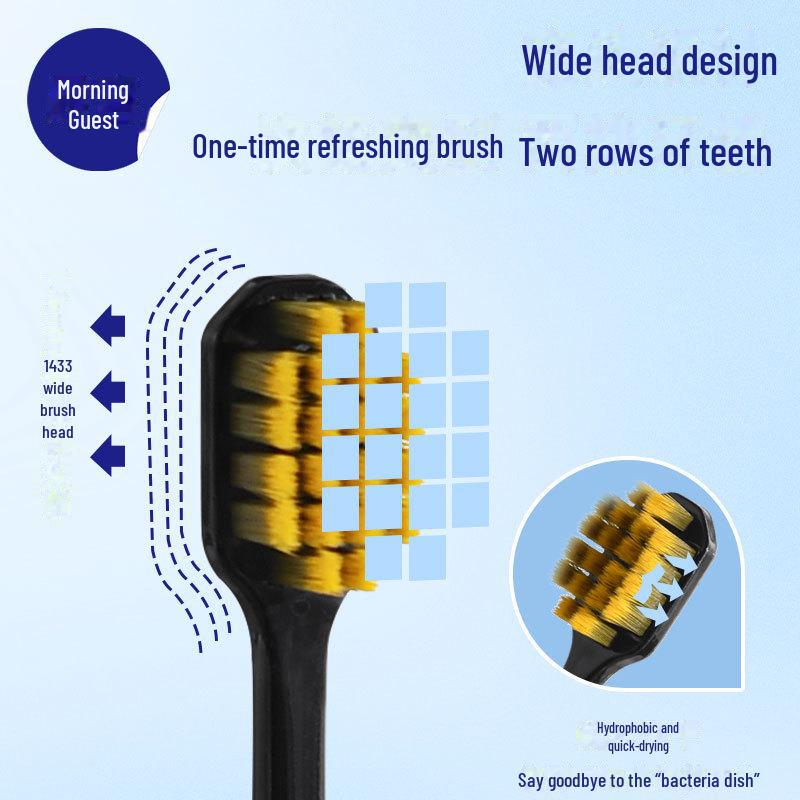 Chenke Soft Bristle Crystal Handle Toothbrush - 3 Pack Japanese Style for Adults