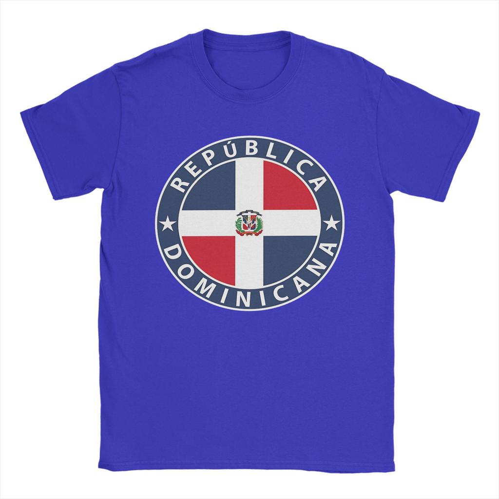 Dominican Republic República Flag Flag Coat of Arms T Shirt Unisexs  TShirt Round Collar  Tee Shirt Short Sleeve Clothing Printed