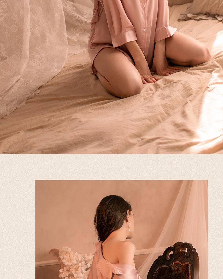 Übergröße Spitze Mesh Boyfriend Hemd - Sexy Dessous Loungewear für Frauen