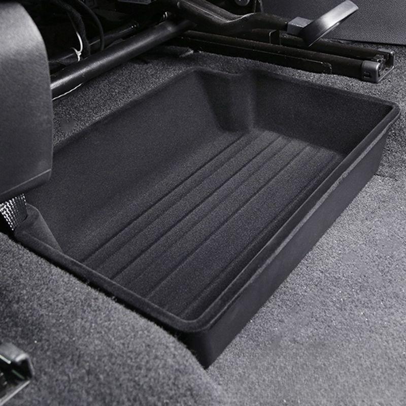 For Volkswagen T-Cross 2019-2023 Car Front Seat Under-seat Storage Box Felt Cloth Car Under Seat Layered Storage Box