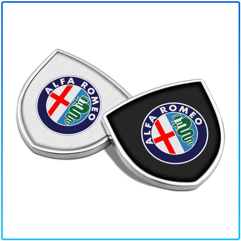 1Pcs 3D Metal Auto Door Shield Emblem Car Body Badge Sticker Styling For Alfa Romeo 147 159 Giulietta Giulia Mito Spider Alpha Nheadrest