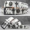 Original Skull Rivet Belt Punk Men'S Belt Women'S Snake Pattern Decorative Belt