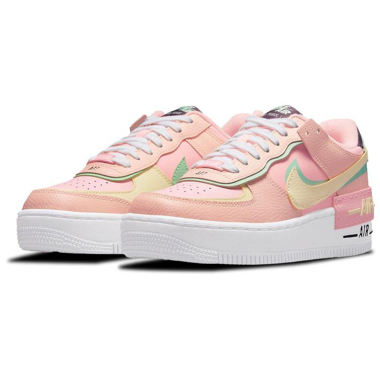 Nike  Air Force 1 Shadow Arctic Punch Barely Volt Women Sneakers Pink Crimson-Tint Green-Glow CU8591-601