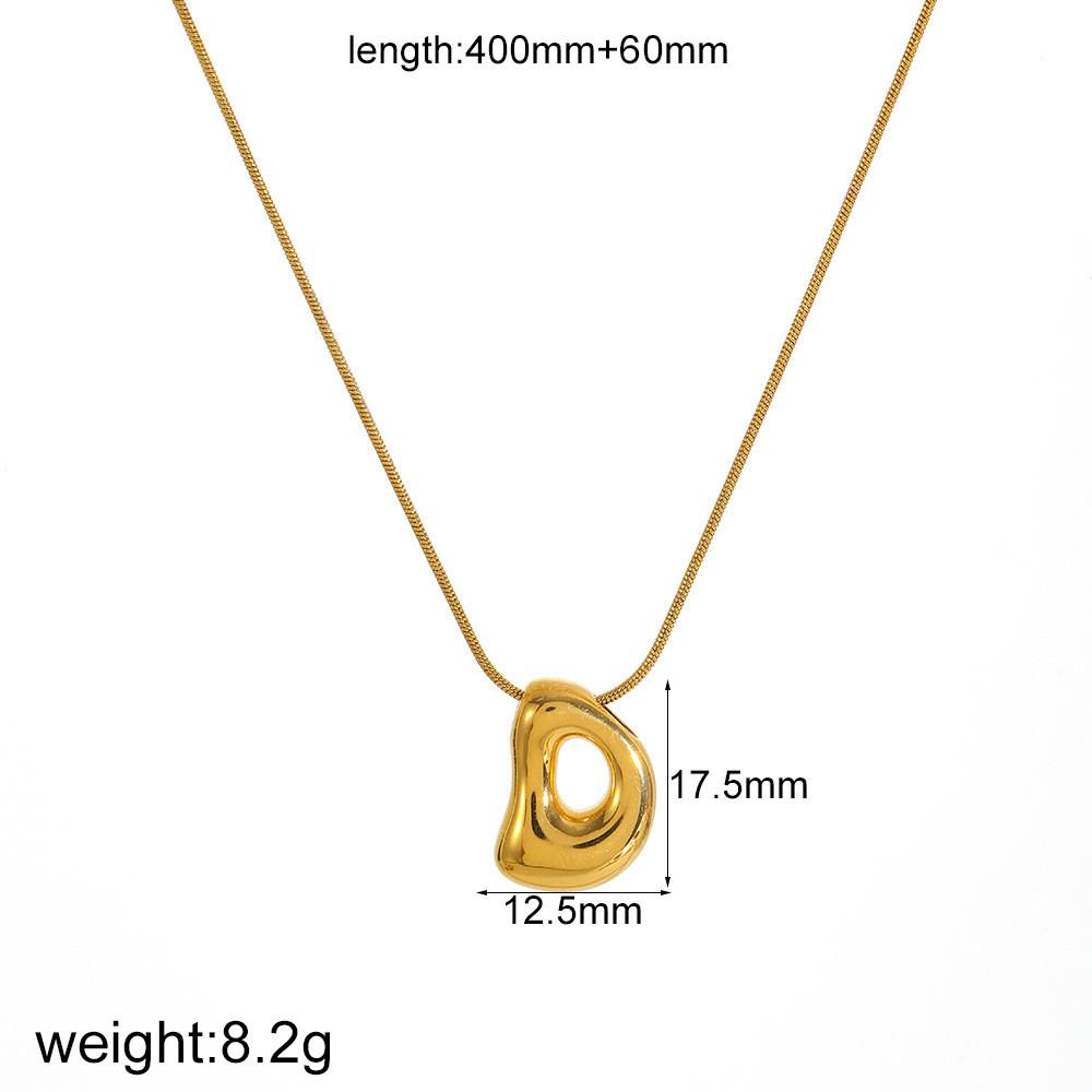 Personalized Gold Stainless Steel Letter Necklace With Diy Name Pendant For Men Women