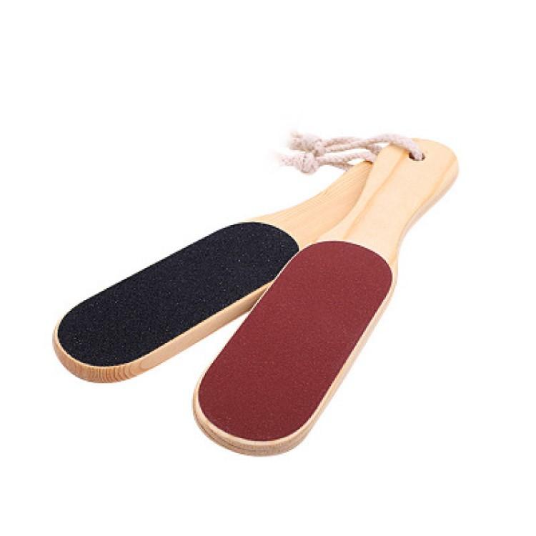 Double Sides Foot File Foot Rasp Pedicure Tools Feet Dead Skin Callus Remover Wooden Handle Scrubber Sandpaper Foot Care