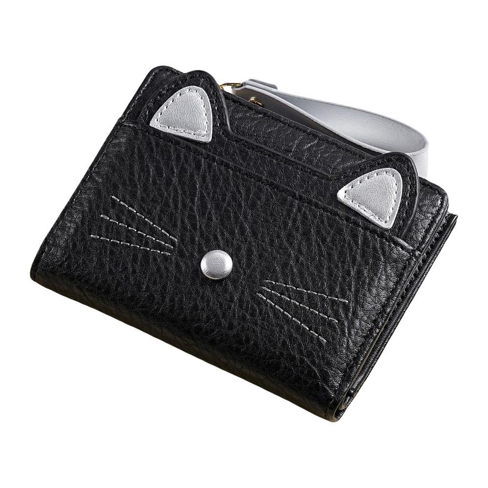 Multi Card Position Cat Wallet Zipper Student Card Coin Purse Portable Cartoon Wallet  Girls