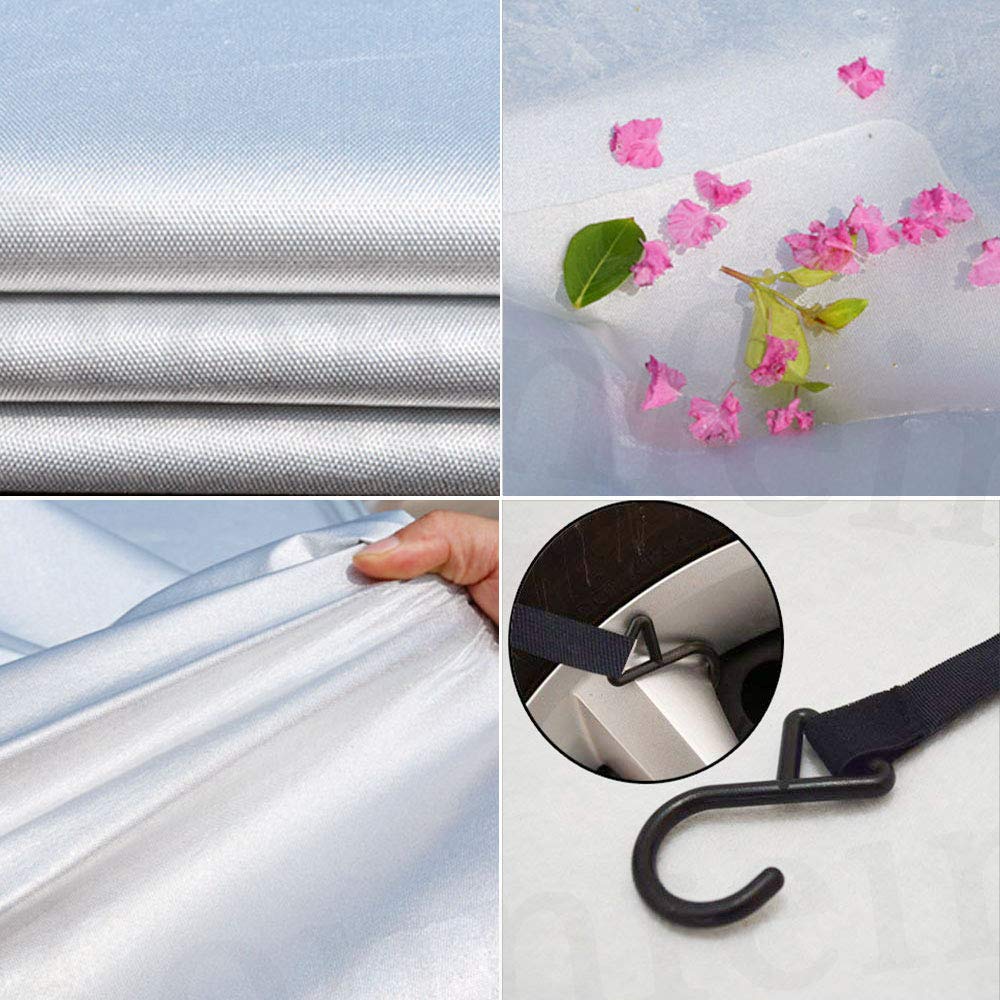Konnfeir Half Car Body Aluminum Film Fabric with Thin Cotton Lining Cover, Cover, (SUV)