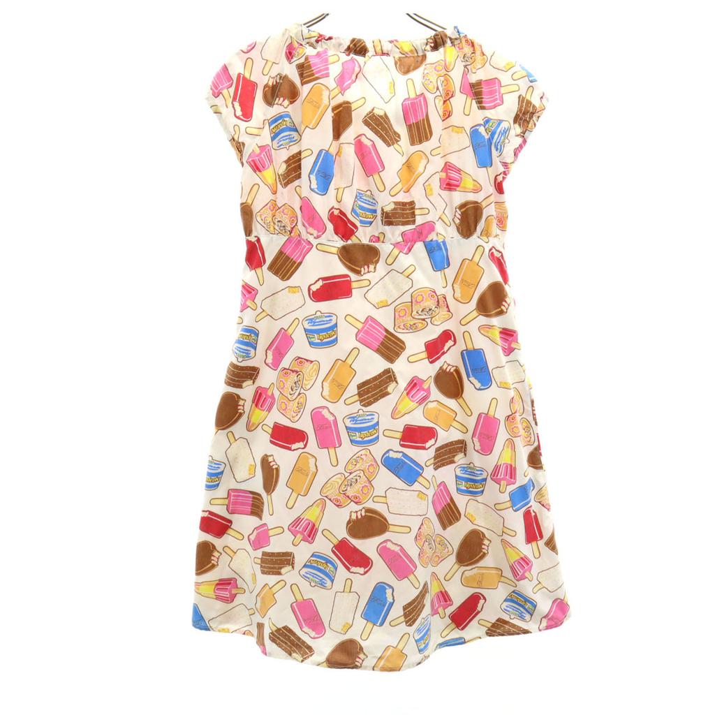 HYSTERIC GLAMOUR Overall Handle French Sleeve Mini Dress F Ice Cream Women Used