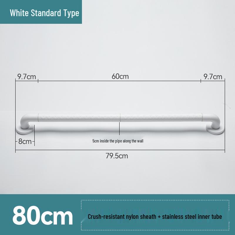 Stainless Steel Non-Slip Grab Bar for Barrier-Free Bathrooms, Ideal for Elderly and Disabled.