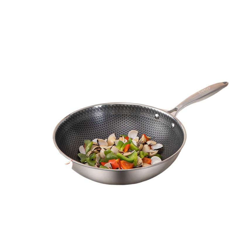 Debo 304 Stainless Steel Honeycomb Wok