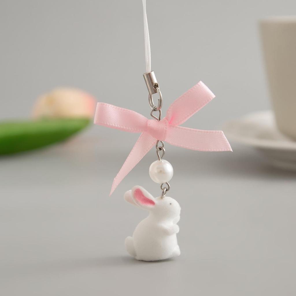 Strawberry Bow Lace-up Phone Chain & Camera Charm Keychain