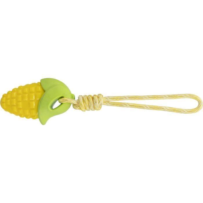 Jouet pour chien - Trixie - Épis de maïs sur corde - Jaune - 3 pièces - Résistant et non toxique