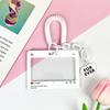 Dialog Box Transparent Card Cover Student Cartoon Slider Card Pack Game Card ID Card Set Pendant Anti-lost Card Holder
