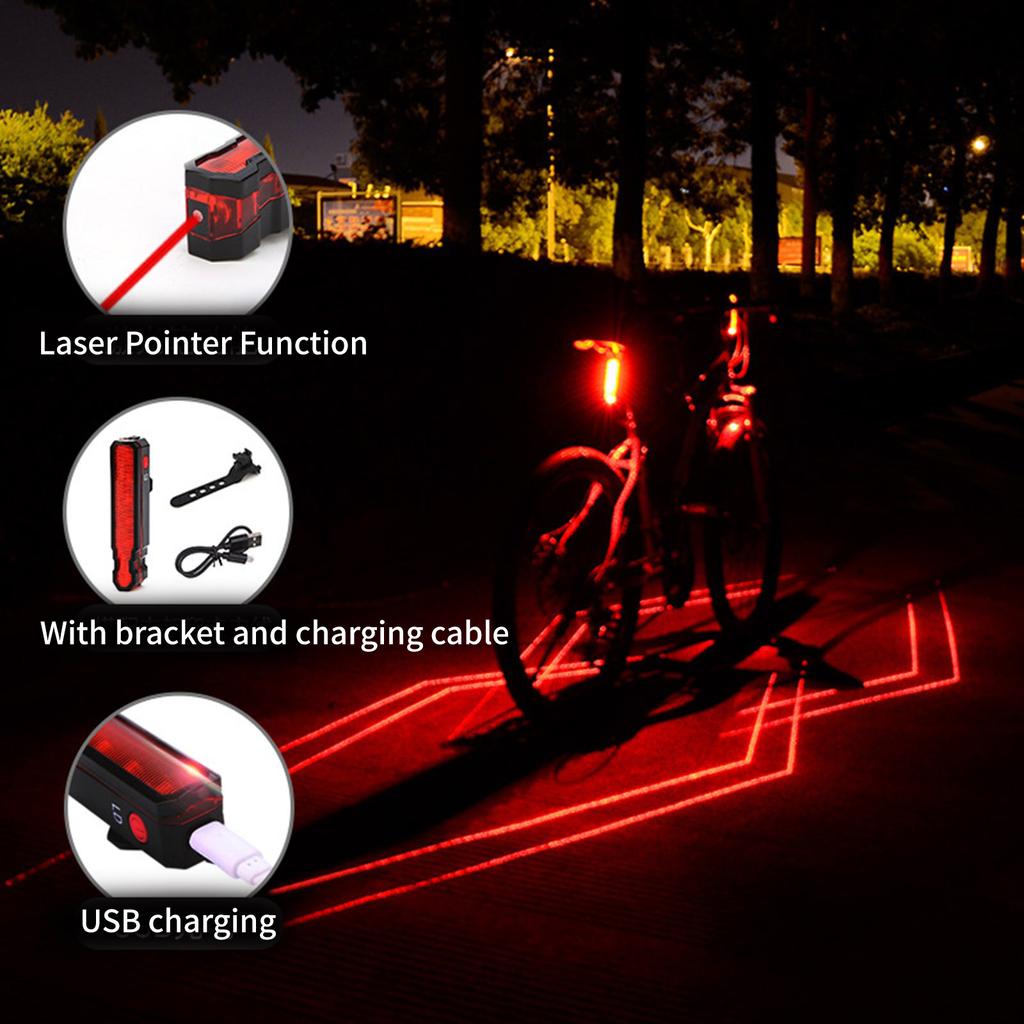 Road Bike Security Light Rechargeable Bicycles Light Night Cycling Tail Light Essential Accessory for Bicycles Security
