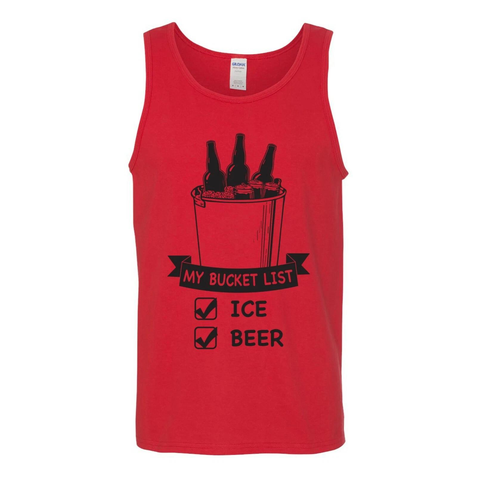 My Bucket List - Funny Ice Checklist Drinking Graphic Tank Top XL