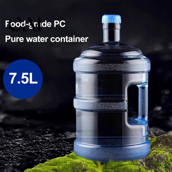 Langlebiger Wasserbehälter Kunststoffkrug mit Griff und auslaufsicherem Deckel, Wiederverwendbarer Schraubdeckelbehälter Tragbare Flasche, Transparent für Zuhause