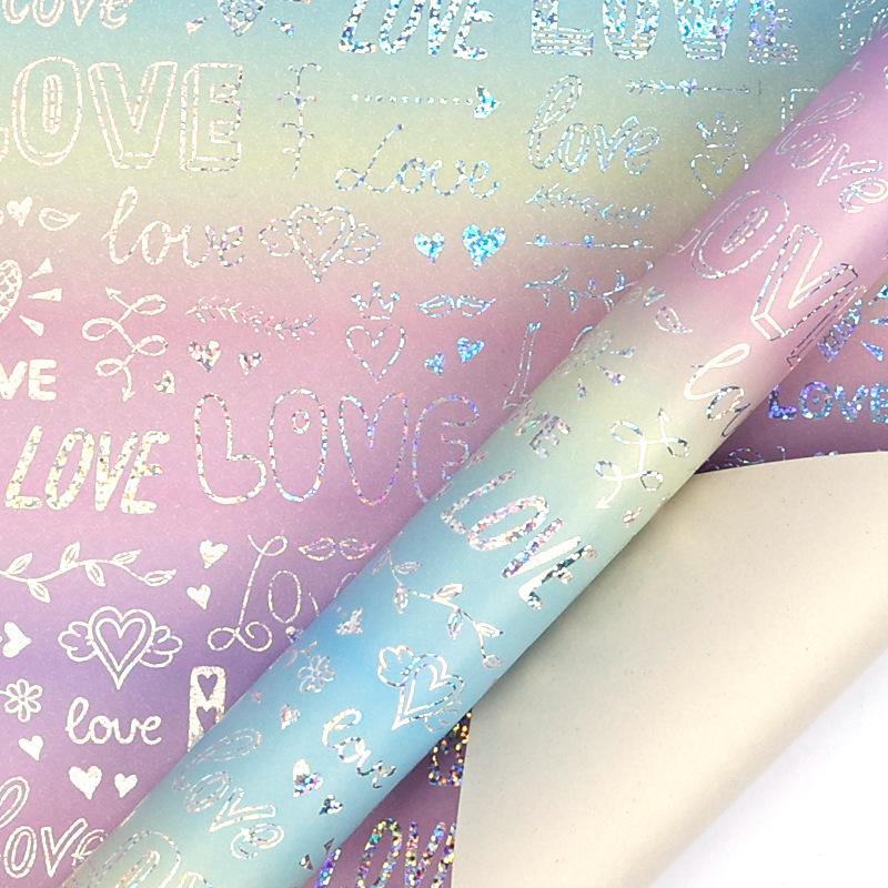 Wrapping Paper Iridescent Iridescent Gift Wrap Roll Confetti Gift Wrap Rainbow Holographic Birthday Wrapping Paper For Girls