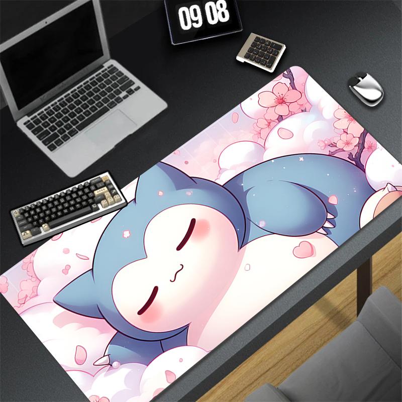 Gaming Mouse Pad HD Computer Office Game P-pokemonS Mousepad Rubber Anti-slip Long Keyboard Pad G-gengar P-pikachu Cute Desk Mat