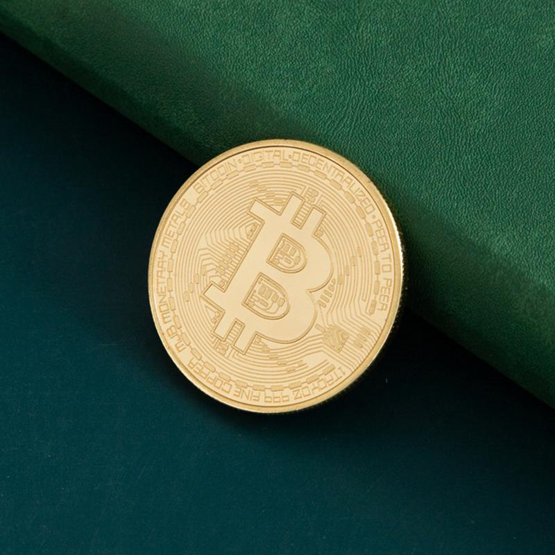 Gold Plated Bitcoin Coin Collectible Art Collection Gift Physical Commemorative Casascius Metal Antique Imitation Happy Birthday