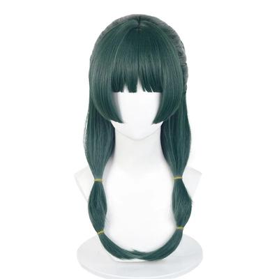 Anime Maomao Cosplay Peruka Długa Ciemnozielona Peruka ze Skalpem Żaroodporne Włosy Syntetyczne Imprezowe Peruki Unisex + Czepek do Peruki