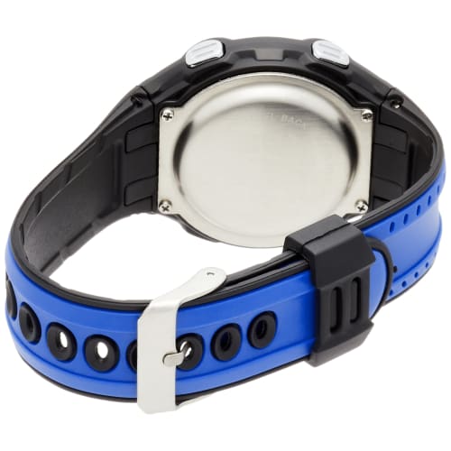 ALIAS Men's Solar Digital Dash Watch, Waterproof, Multi-Function, Backlight, Urethane Strap, Black Dial, AD06717SOL9, Blue