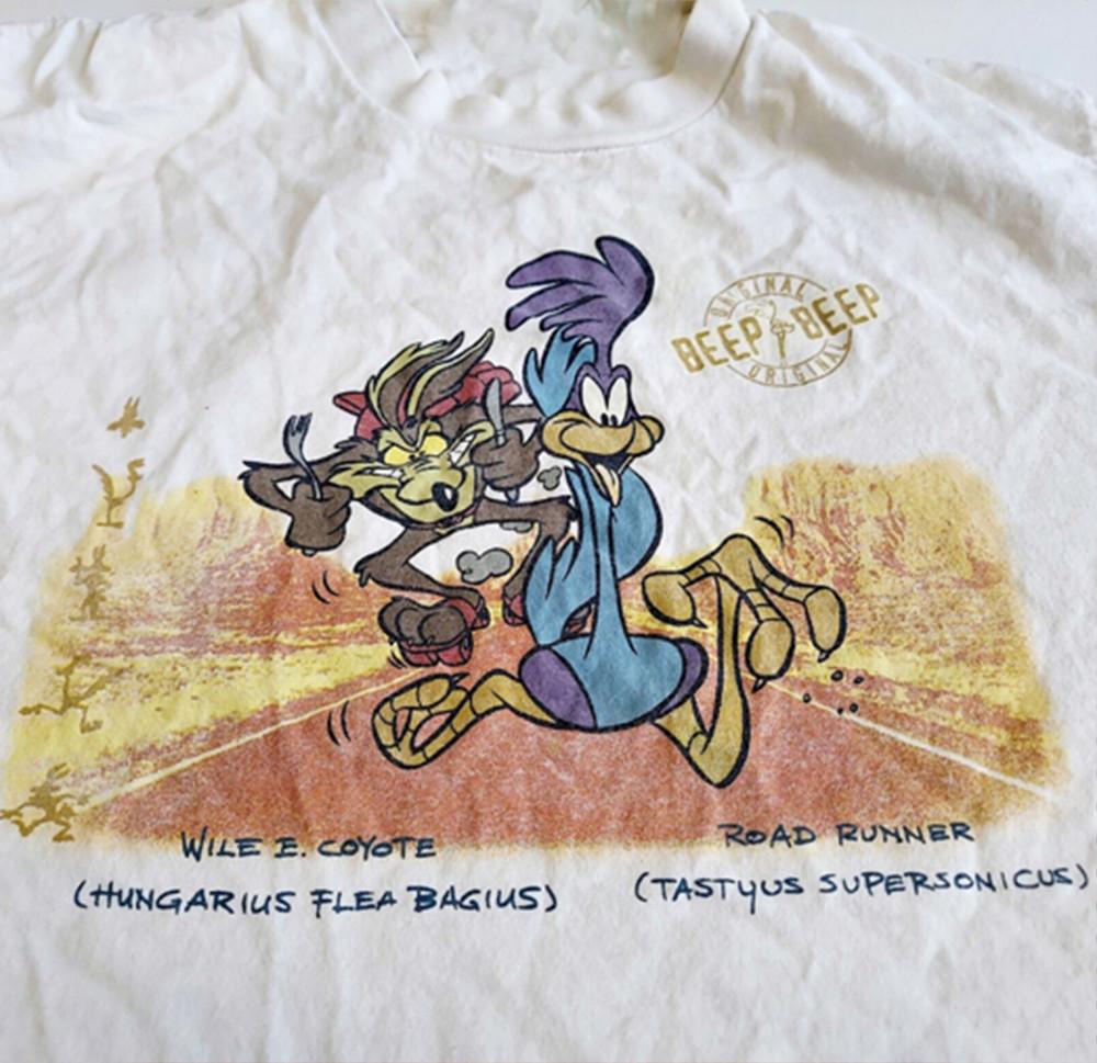 Road Runner Wile E Coyote T Shirt S-4XL HOT White Size S-4XL Unisex T-Shirt XXL