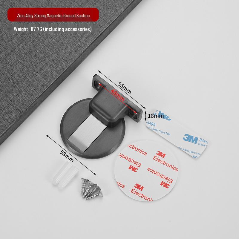 Zinc Alloy Strong Magnetic Anti-Collision Mute Door Stopper for Indoor Use