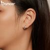 BAMOER – boucles d'oreilles en argent Sterling 925, boucles d'oreilles en forme de cœur éblouissant, Design Original, bijoux fins d'anniversaire pour femmes et filles