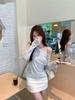 Chic Lace Patchwork Striped Off-the-Shoulder Long-Sleeve T-Shirt for Women in Korean Style