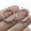 Accessoires Pièces Connecteur Boucle d'Oreille Rond Multi-Trous Fournitures de Bijoux de Mariage ZA044