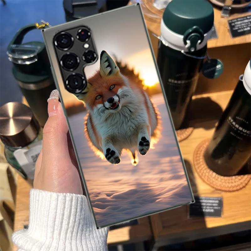 The Red Fox in Winter Ice and Snow Cases Phone Case for Samsung Galaxy S26 Ultra S25 Edge S24 S23 FE S21 Plus S20 S22 S10 Cover