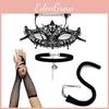 Halloween Costume Accessories Cat Girl Mask With Lace And Ears For Themed Parties