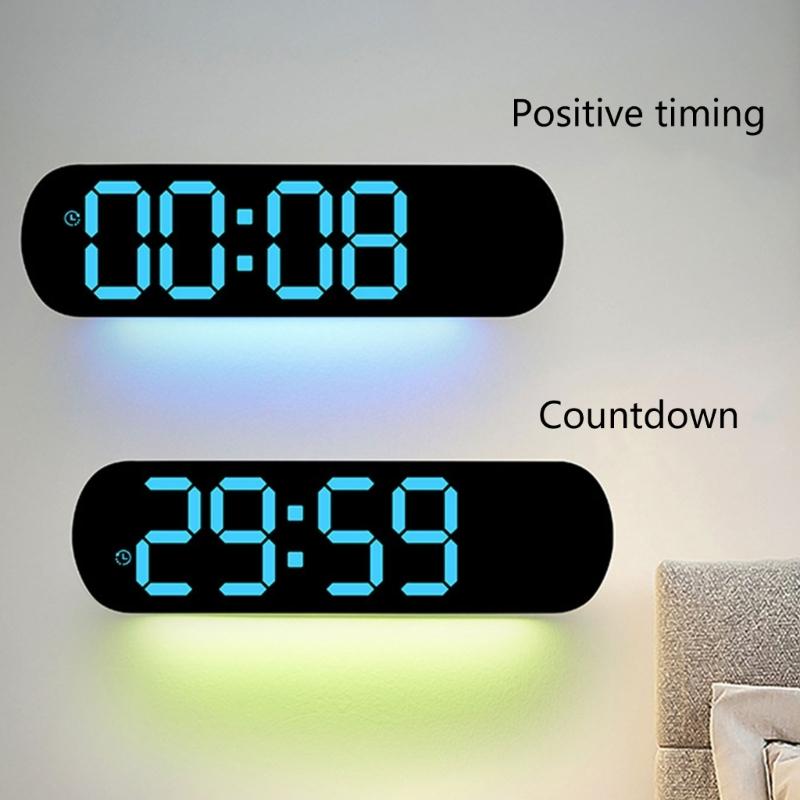 Stylish LED Digital Alarm Clock with Adjustable Brightness Wall Mount Clock Perfect for Bedroom, Offices,Home Decors
