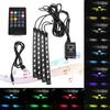 Neon 36 48 72 LED Sada ambientního osvětlení interiéru vozu pro nohy Zadní osvětlení Dálkové ovládání Aplikace Ovládání hudbou Automatická RGB Atmosféra Dekorativní lampa