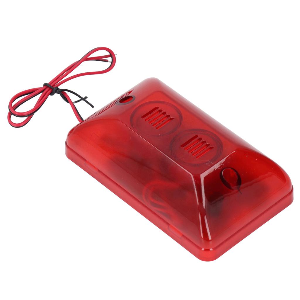 Sound Light Alarm Strobe Siren 115dB LED Flashing Light Security Alarm Warning Strobe Siren for Home Indoor Outdoor