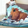 Trembling Capybara Flannel Blanket Winter  Soft Durable Throw Blanket for Kids Couch Bed Funny Bedspread Sofa Bed Cover