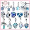 New Summer Charms Beads Pendant Copper Turtle Shell Ocean Fruit Summer Blue Charms For Bracelet Women Jewelry Gift