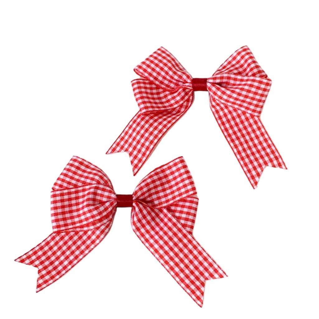 Strawberry Bow Y2K Style Balletcore Mini Bowler Hat Hair Clip Mini Top Hat Bow Plaids Hair Clip Strawberry Style