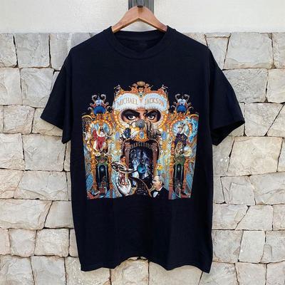 Evropská a americká pocta klasickému Michaelu Jacksonovi Michael Jackson Krátký rukáv Pánské a dámské Trendové tričko Y2k