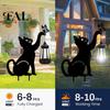 Black Cat Silhouette Stakes Solar Lantern, Garden Stake Light, Waterproof Gnome Frog Landscape Lighting for Path Statue, Outdoor Lamp Front Porch