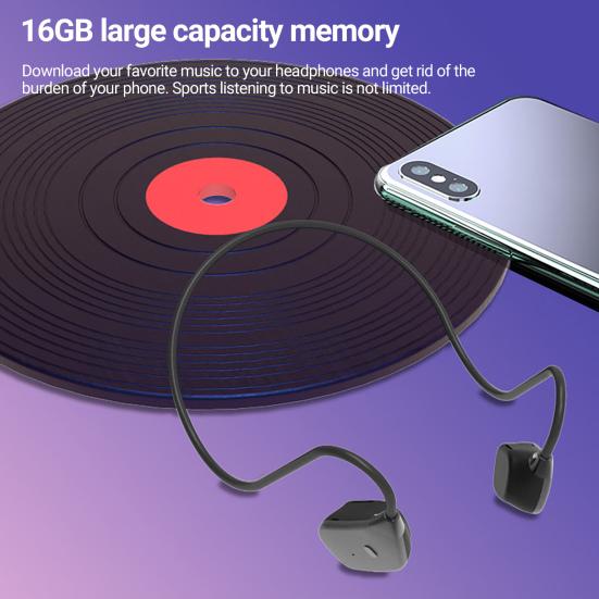 Bone Conduction Earphone Stereo Surround Wireless Not In-ear Bluetooth-compatible Headset MP3 Player