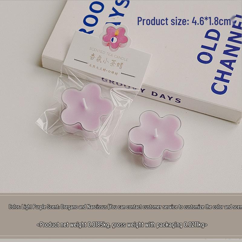 Handmade Scented Flower Tea Light Candles - 4-Hour Ambiance, Decorative Gift & Creative Party Favor