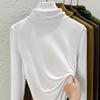 Pile collar bottoming shirt women's inner wear autumn and winter new slim-fitting high-neck warm and thin long-sleeved women's top