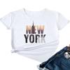 Short-sleeved T-shirt European and American Summer New Women's Fashion Casual Home Commuting Versatile Round Neck Short-sleeved T-shirt