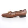 Salvatore Ferragamo Loafers BABS Double Gancini Brown Leather Women 7 33209 Used